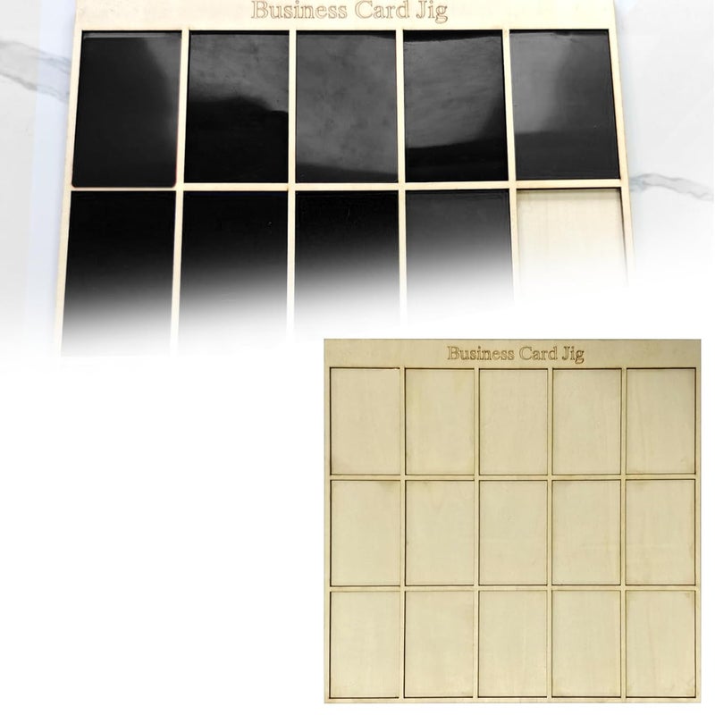 NATUHODE Laser Engraving Metal Business Card Jig Holder for XCS and SVG Machines, Fits Metal Business Cards and Nameplates, Precision Engraving Business Card Jig for Professional Use - Image 1